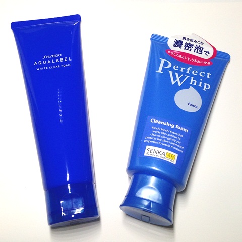 Aqualabel White Clear Foam and Senka Perfect Whip Cleansing Foam
