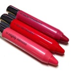Clinique Chubby Sticks in 07 Super Strawberry, 11 Two Ton Tomato and 13 Might Mimosa Opened