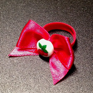 Escada Cherry in the Air Satin Bow Ring
