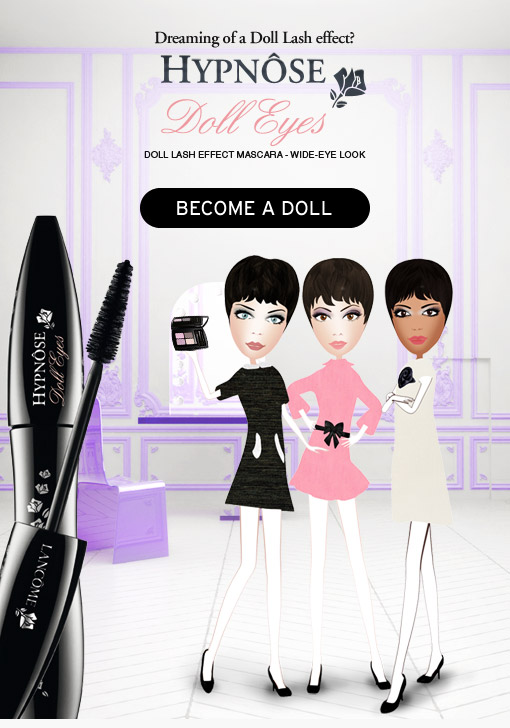 Lancôme Hypnôse Doll Eyes Facebook App aka Paper Dolls Digitised!