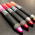 Nars Satin Lip Pencils in Het Loo, Majella, Palais Royal and Yu Close Up