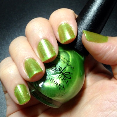 Nicole by OPI Nail Lacquer in Make Mine Lime on Nails