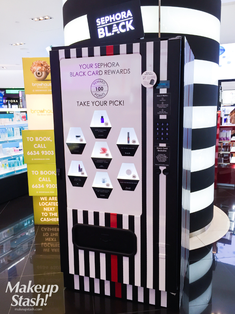 Sephora Black Card Rewards Vending Machine at Sephora Singapore ION