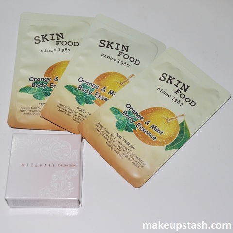 A Gift! – It’s Skin Mix & Bake Eye Shadow in 05 and Skinfood Orange & Mint Body Essence