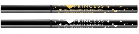 Takashi Murakami for Shu Uemura 6 Heart Princess Lasting Soft Gel Pencils in Miraculous Purple and Black Star