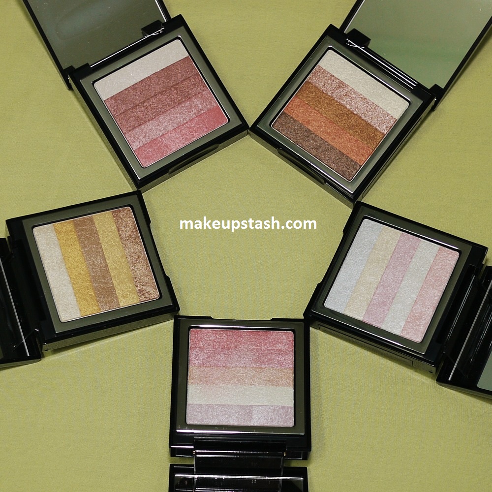 Tony Moly Shimmer Lover Cubes in 01 Pink, 02 Brown, 03 Pure Cocktail, 04 Pinkholic and 05 Gold