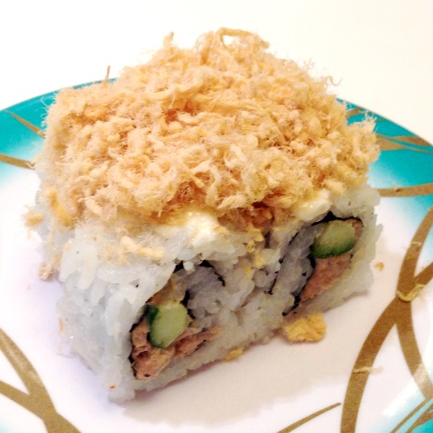 Tuna Cucumber Chicken Floss Sushi at Ichiban Boshi