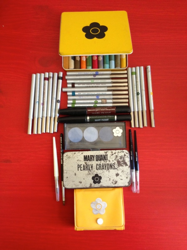 Vintage Mary Quant Makeup - Crayons, Pencils, Powde Eyeshadows and Brushes