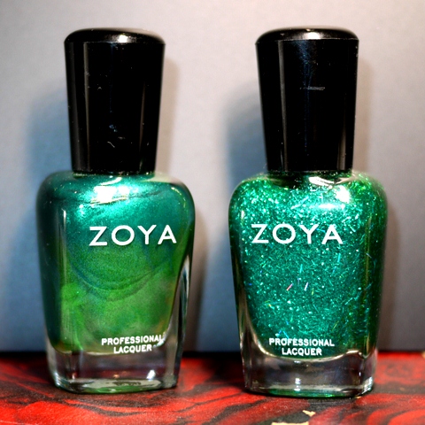 Zoya Professional Nail Lacquer in Holly and Rina